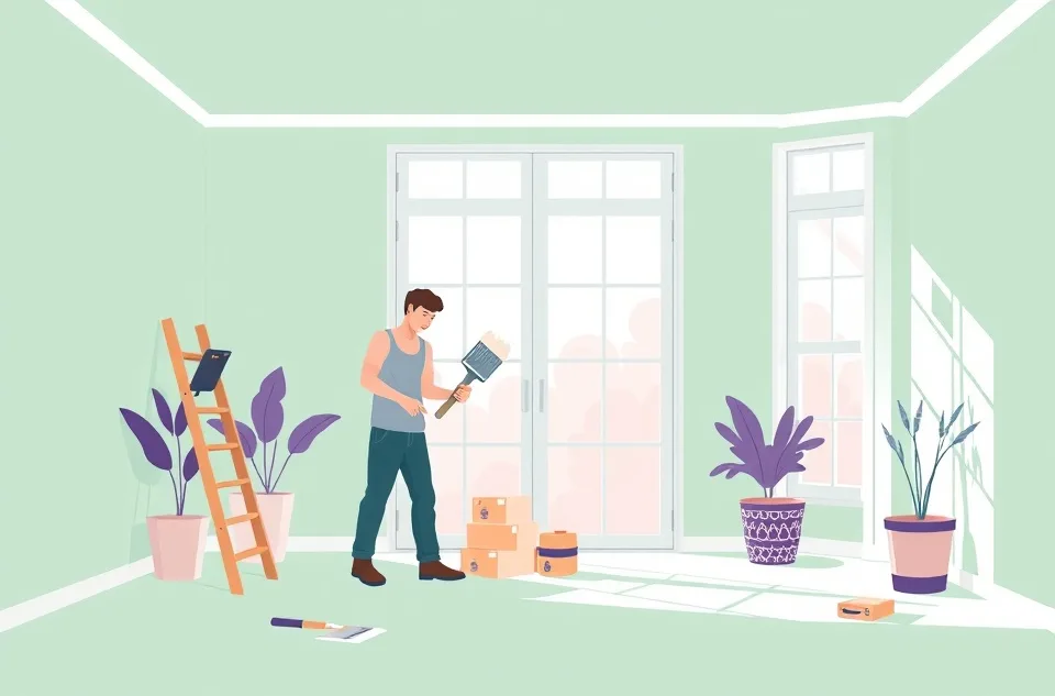 Intérieur rénové après travaux de peinture à Sainte-Foy-lès-Lyon