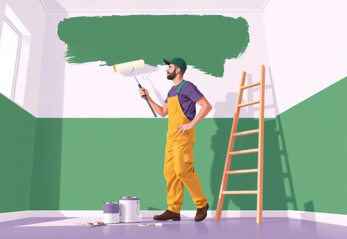Peintre Sainte-Foy-lès-Lyon 69110 en intervention sur un chantier